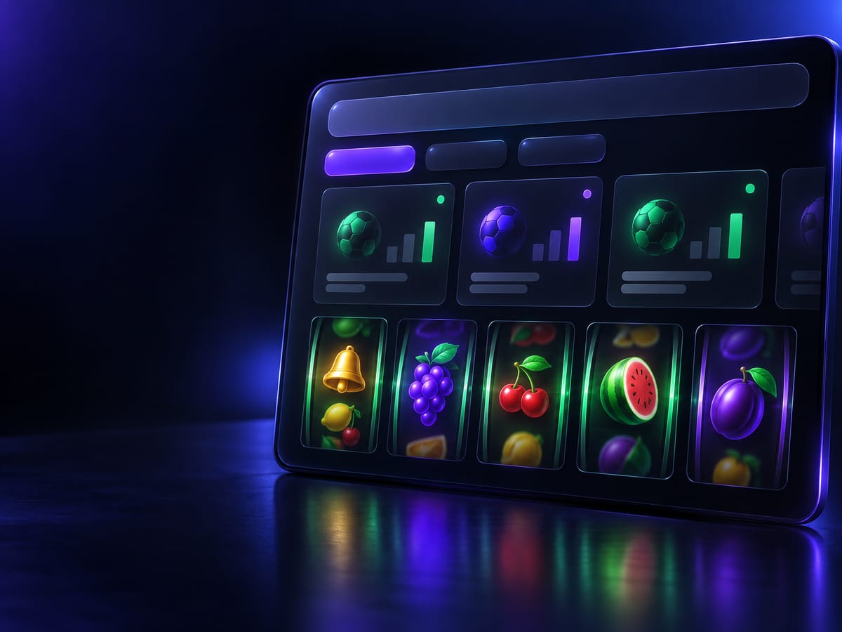 Tela do MostBet com busca no topo, áreas Casino, Slots e Sports e destaques de slots